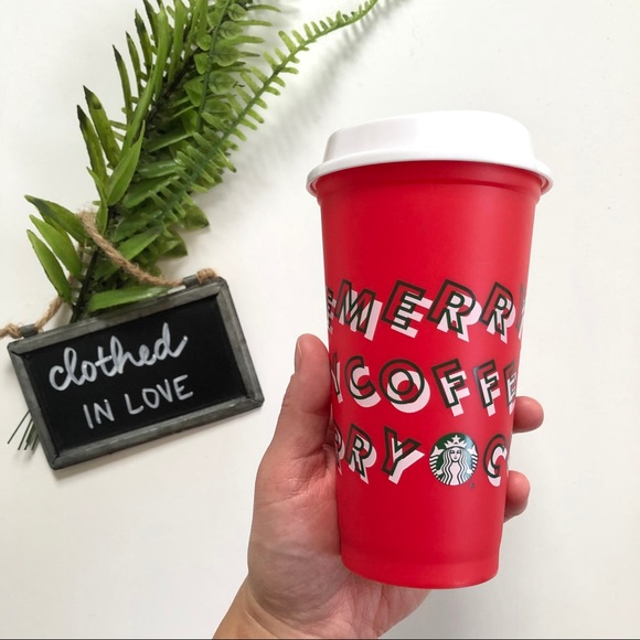 Starbucks Other - Starbucks Red 2019 Merry Coffee Reusable Cup